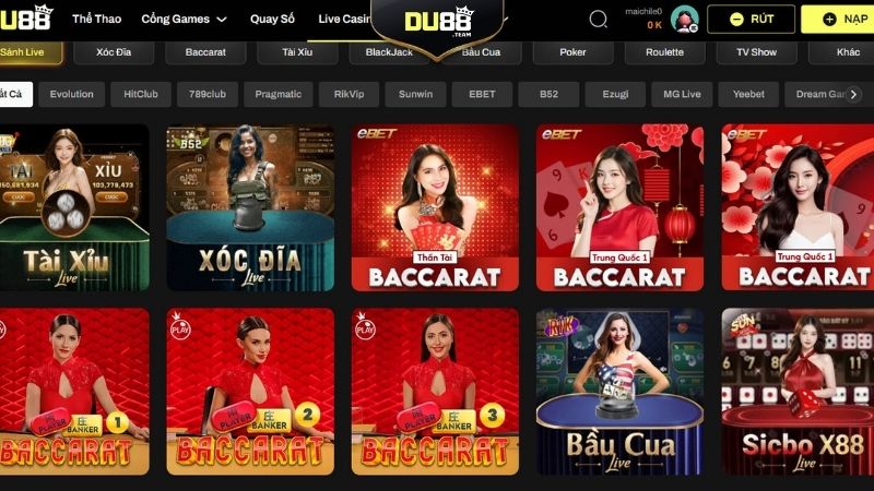 Kho trò chơi ấn tượng với nhiều game casino ăn khách