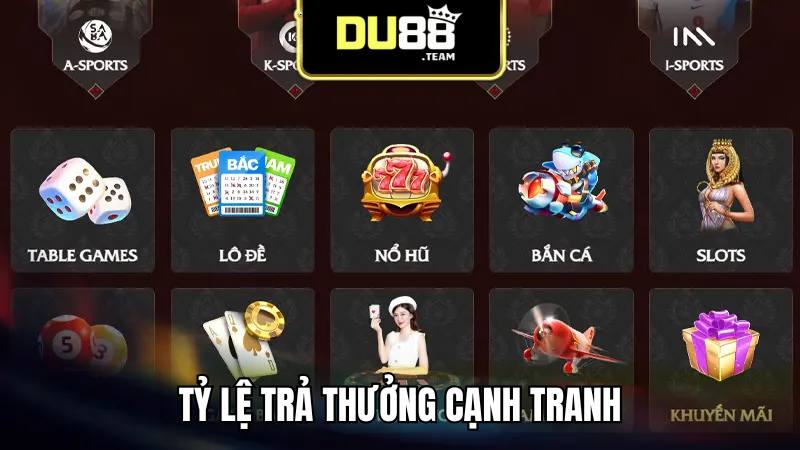 Nhà cái có ưu điểm tỷ lệ trả thưởng siêu cạnh tranh